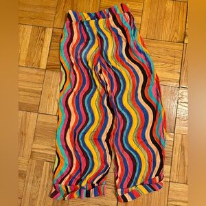 Farm Rio Multicolor Wavy Stipe Palazzo Pants